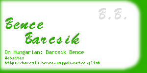 bence barcsik business card